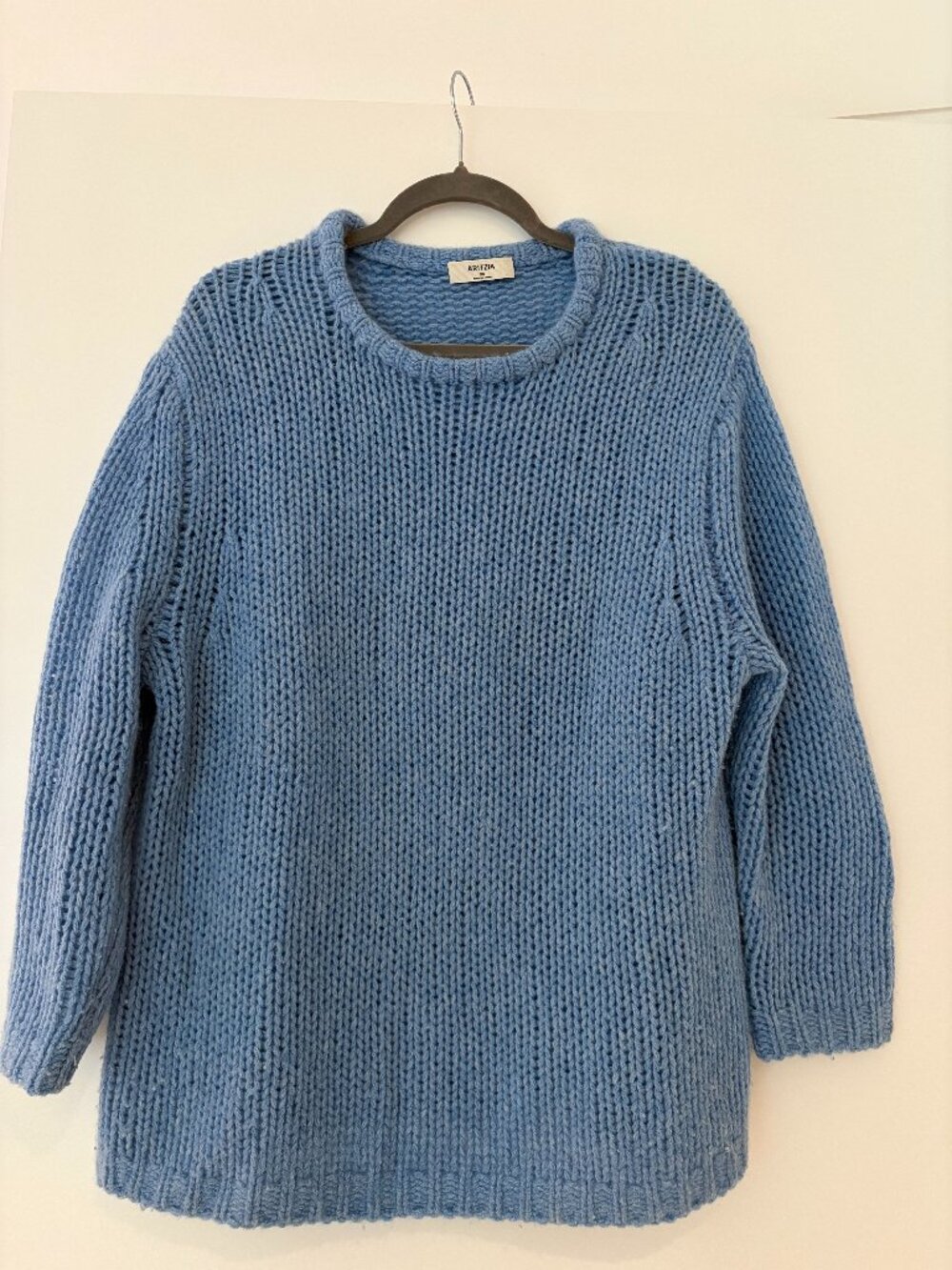 Aritzia Mesh Cashmere Oversize Crew Sweater